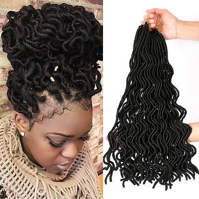 Details about Synthetic Braid Hair Extensions 24Roots Wavy Crochet Braids Faux Locs Dreadlock -   22 hairstyles Braided white ideas