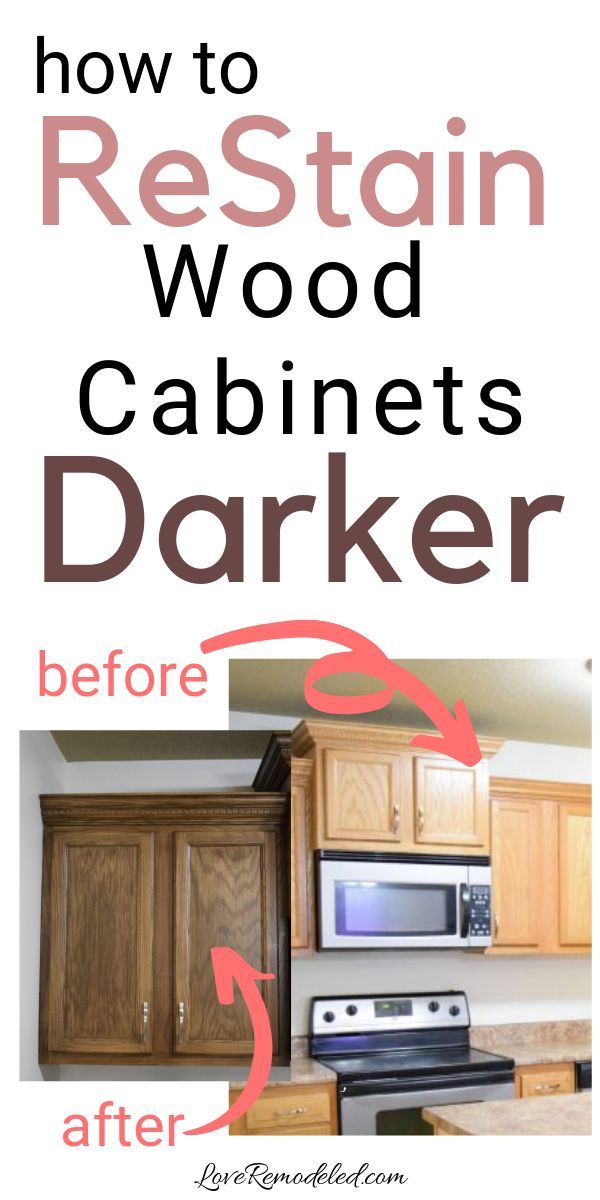 Re-Stain Your Oak Cabinets DARKER -   23 diy projects Storage kitchen cabinets ideas