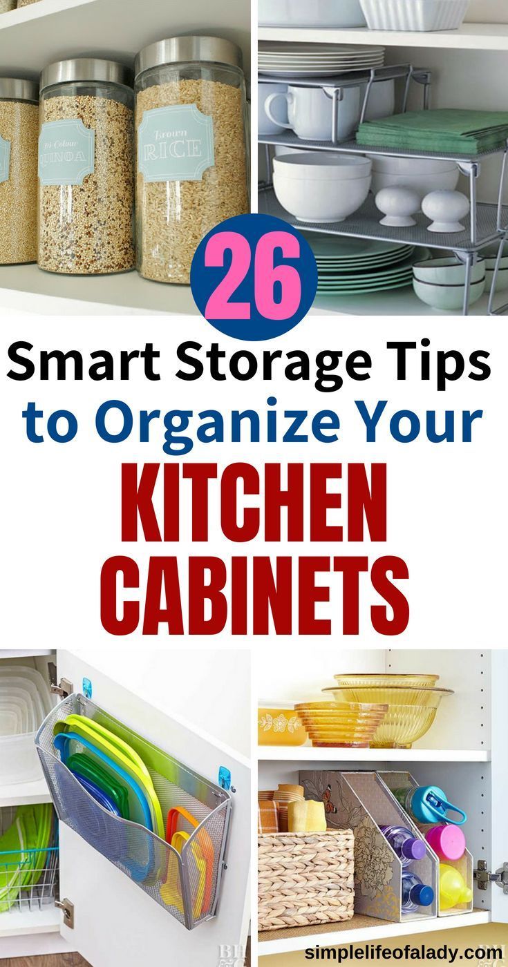 How to Organize Kitchen Cabinets : 26 Smart Storage Tips You Can Start Today -   23 diy projects Storage kitchen cabinets ideas