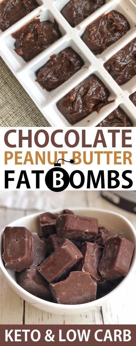 Easy Chocolate Peanut Butter Fat Bombs -   9 desserts Amazing sugar ideas