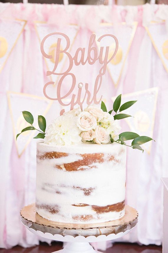 Baby Girl Cake Topper, Baby Shower Cake Topper, Gender Reveal Cake Topper, Rose Gold Baby Shower, Gold Glitter Baby Shower -   10 baby shower cake Flavors ideas