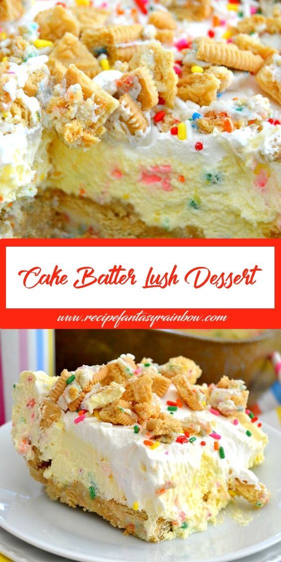 Cake Batter Lush Dessert -   10 desserts Fun cake mixes ideas
