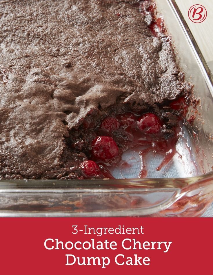 3-Ingredient Chocolate Cherry Dump Cake -   11 cake Simple 3 ingredients ideas