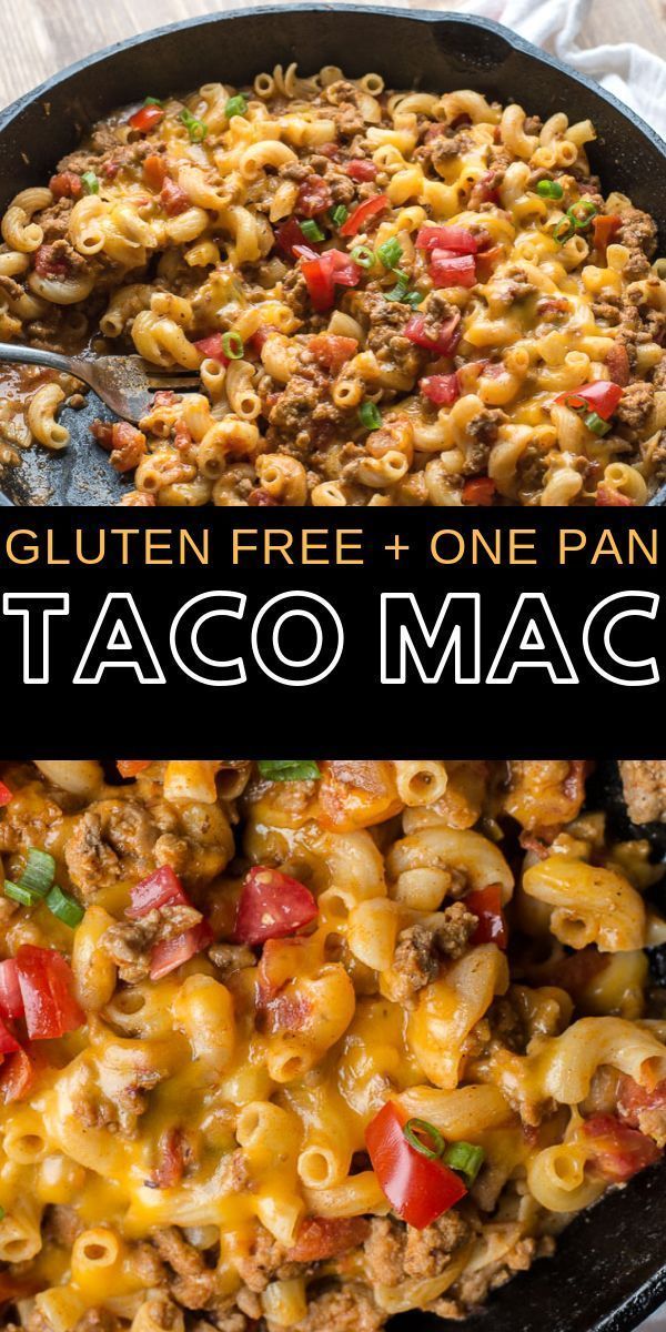 This Easy Taco Mac is a quick one pan, 30 minute meal packed with taco meat, noodles and cheese! -   11 healthy recipes Easy no meat ideas