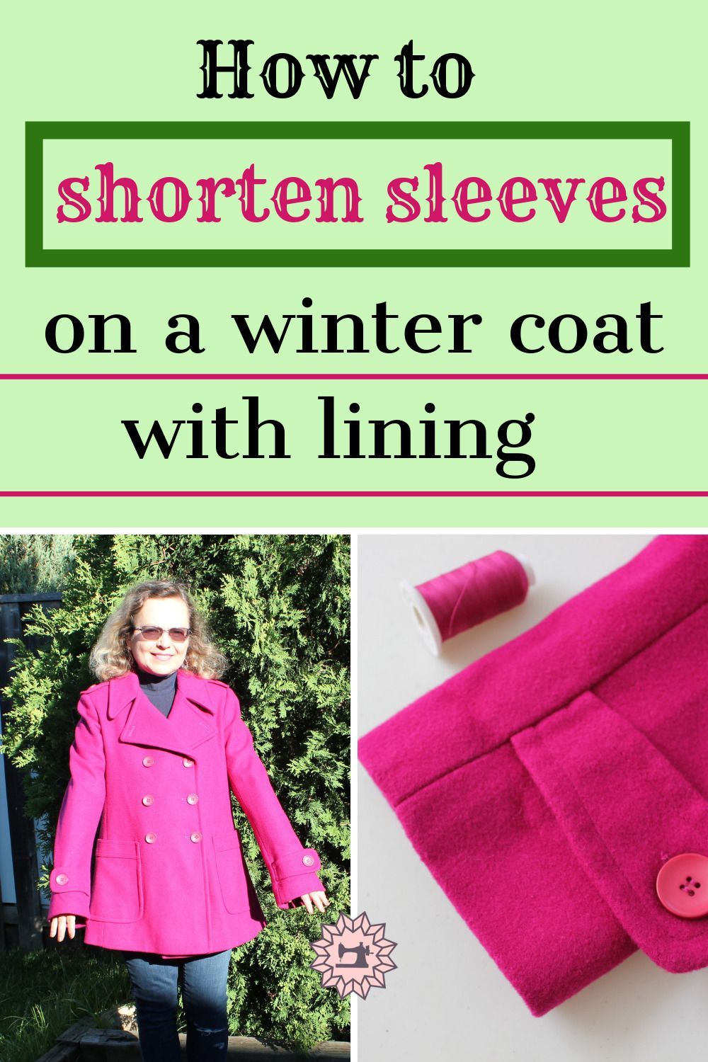 Sleeve alterations: how to shorten coat or jacket sleeves / video sewing tutorial -   12 DIY Clothes Step By Step winter ideas