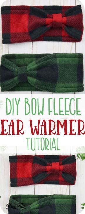 Fleece Ear Warmer Headband DIY Bow Style -   12 DIY Clothes Step By Step winter ideas