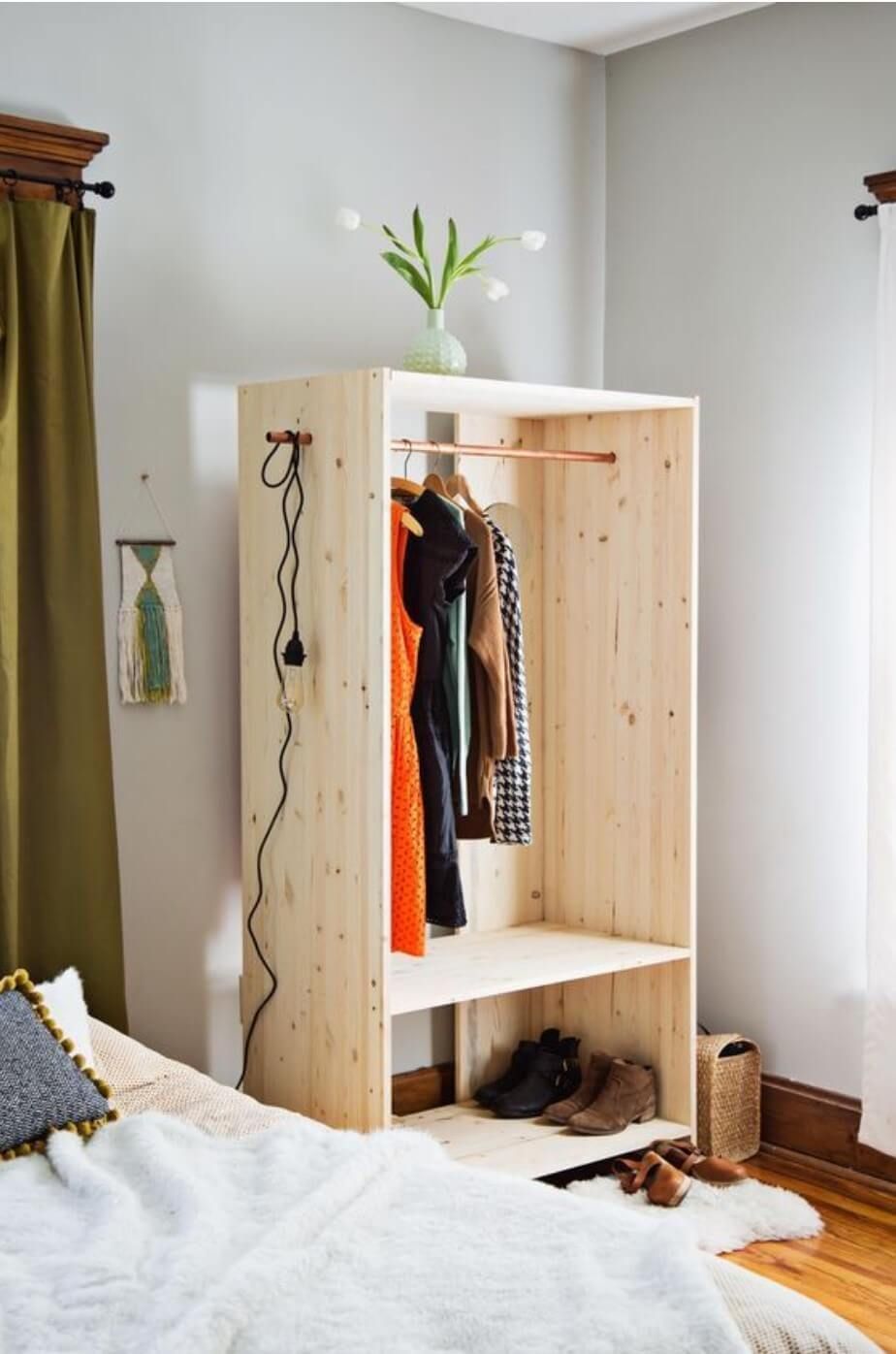 13 Creative Ways To Create a Wardrobe With Low Budget -   13 DIY Clothes Rack the doors ideas