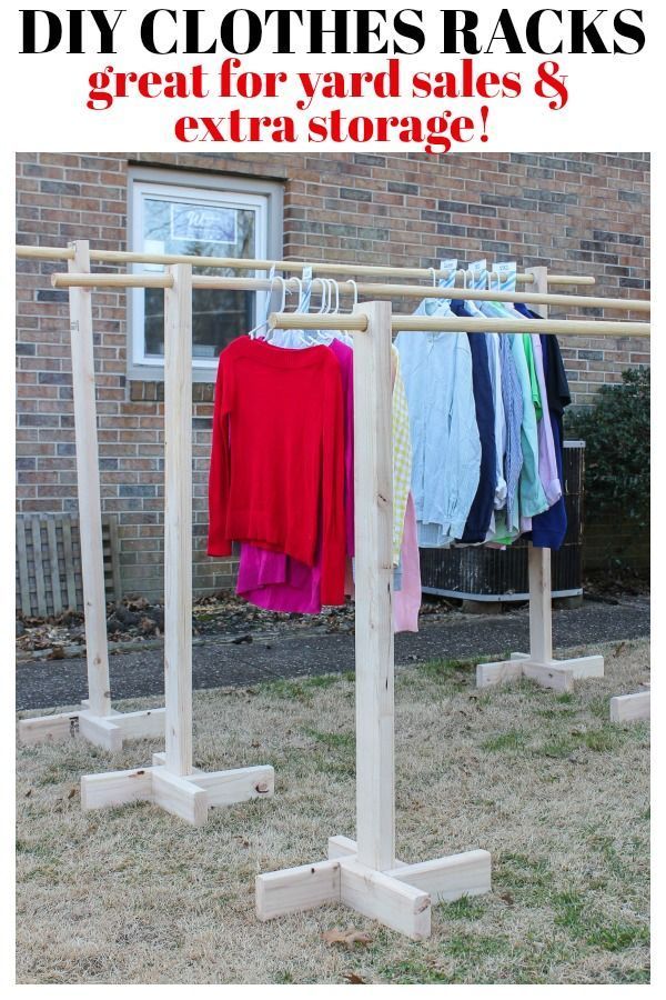 DIY Clothes Rack for Garage Sales and Yard Sales -   13 DIY Clothes Rack the doors ideas