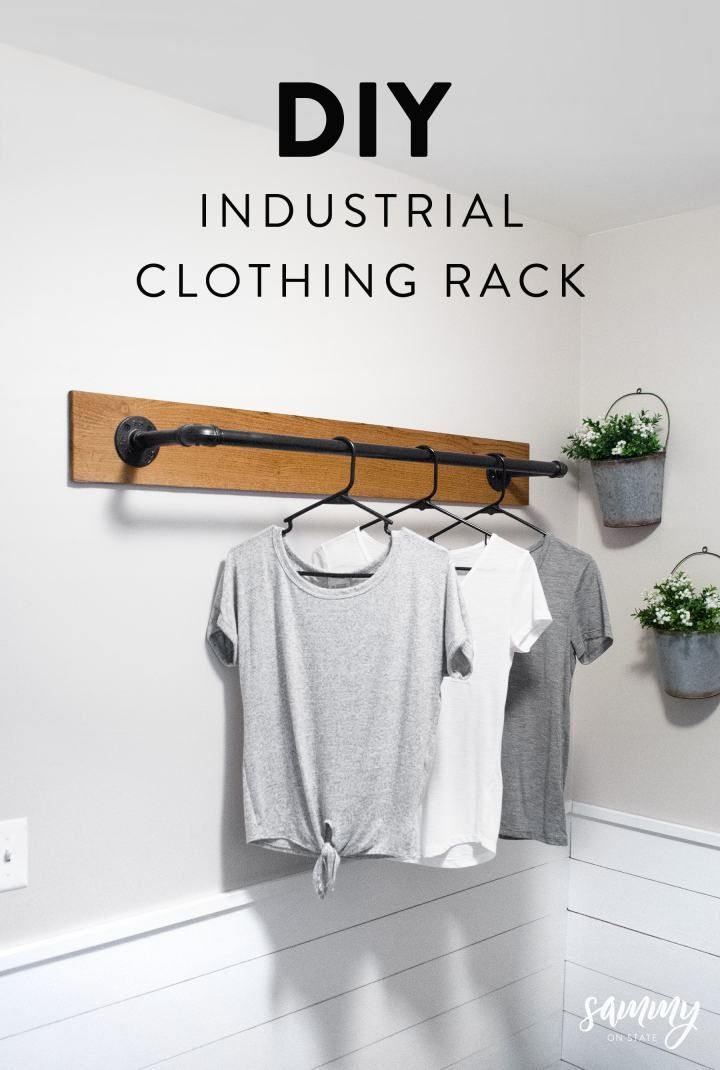 DIY Wall Mounted Clothing Rack -   13 DIY Clothes Rack the doors ideas