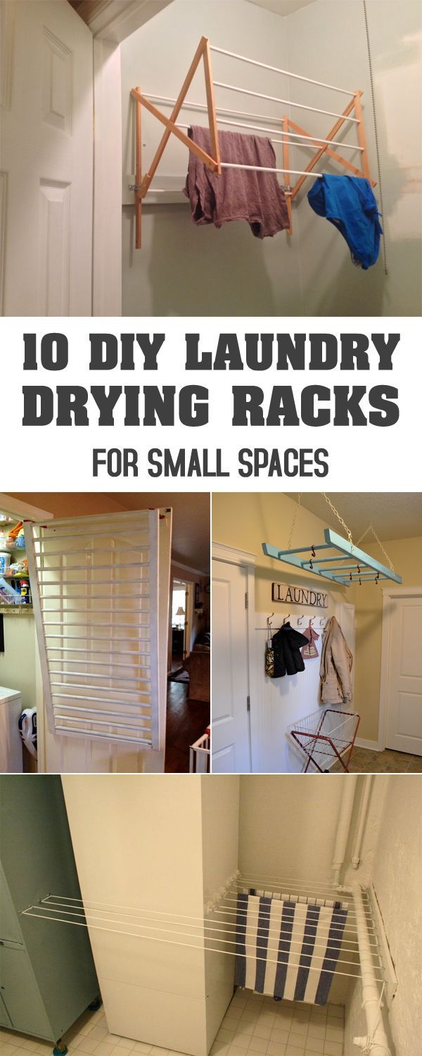 10 DIY Laundry Drying Racks For Small Spaces -   13 DIY Clothes Rack the doors ideas