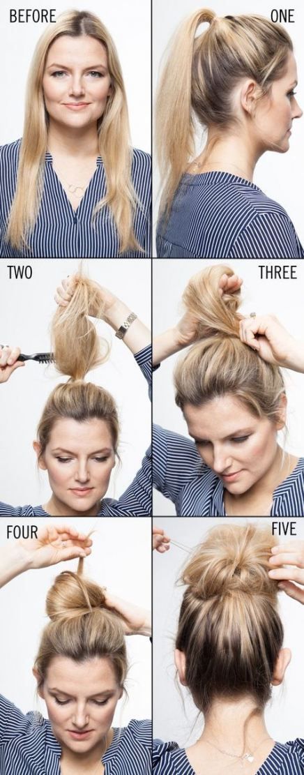 Trendy how to do a messy bun step by step top knot simple Ideas -   13 hairstyles For School top knot ideas