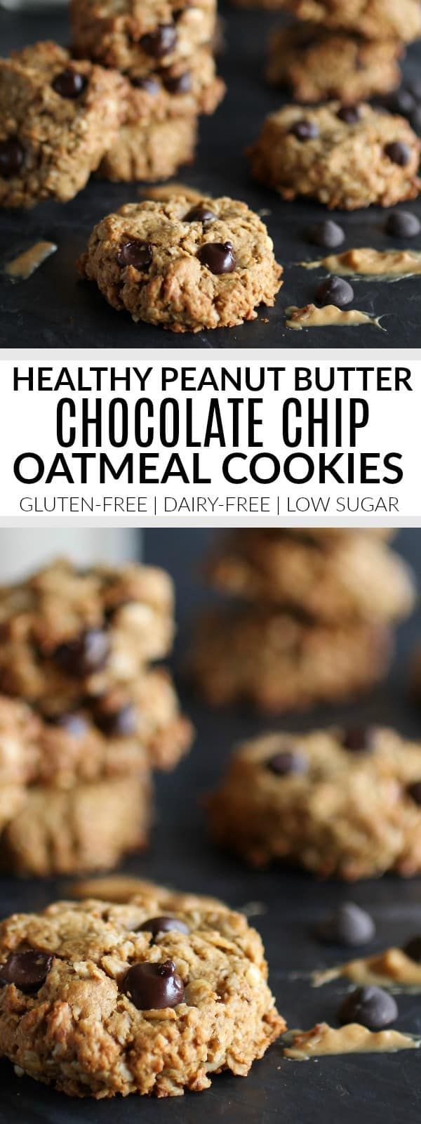 Healthy Peanut Butter Chocolate Chip Oatmeal Cookies -   13 healthy recipes Gluten Free chocolate chip cookies ideas