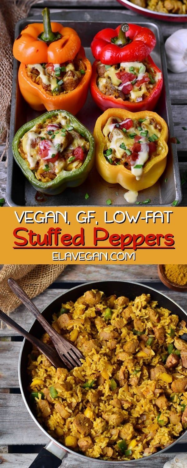 Vegan Stuffed Bell Peppers -   13 healthy recipes Lunch vegan ideas