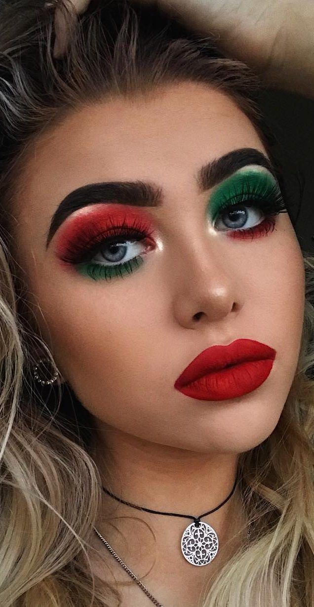 Bewildering CHRISTMAS MAKEUP LOOKS! It's Very Funny and Amazing For This December! Part 14 -   13 makeup Christmas calendar ideas