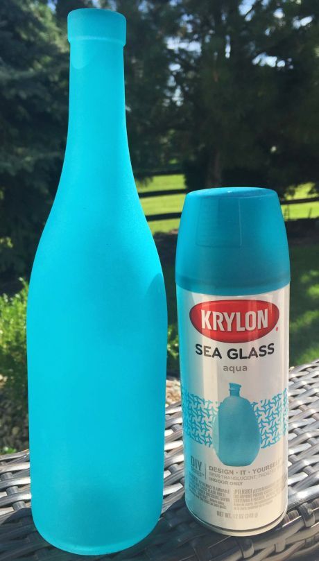 Sea Glass Bottle Recycling Idea with Spray Paint -   13 room decor Art string lights ideas
