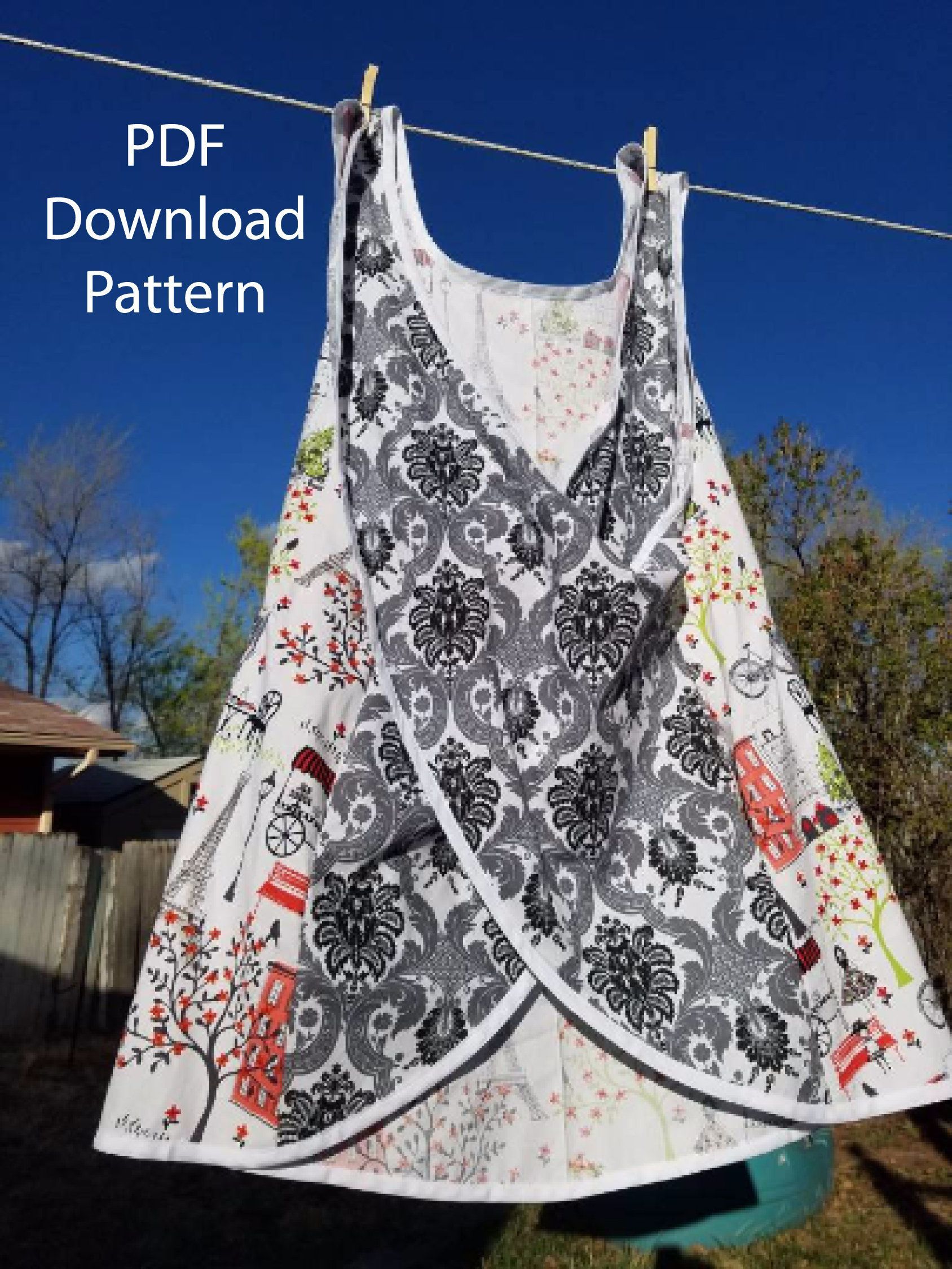 PDF download Plus Size Cross Back Apron 1x to 4x pattern -   14 DIY Clothes Plus Size awesome ideas