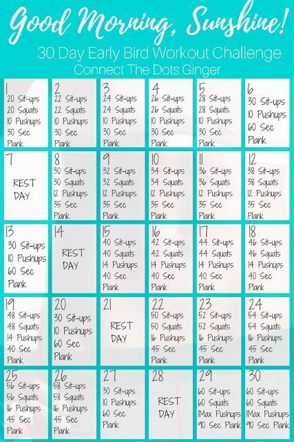 Quick, Early Morning 30 Day Workout Challenge -   14 fitness Food routine ideas