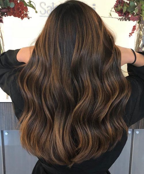 19 Hottest Black Hair with Highlights Trending in 2019 -   14 hair Black brown ideas