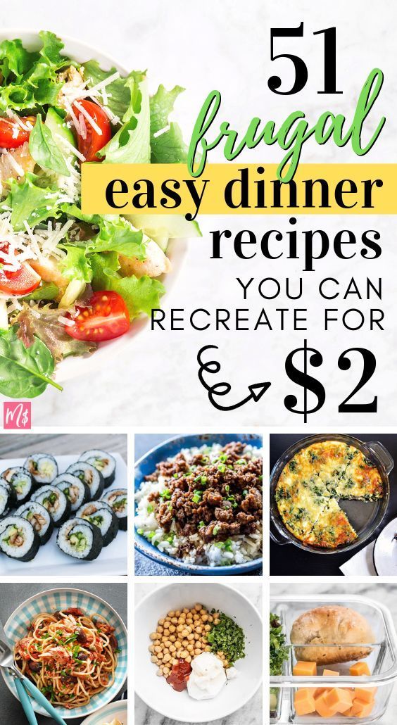 51 Healthy Frugal Dinner Recipes You Can Make for Under $2 -   15 healthy recipes Lunch simple ideas