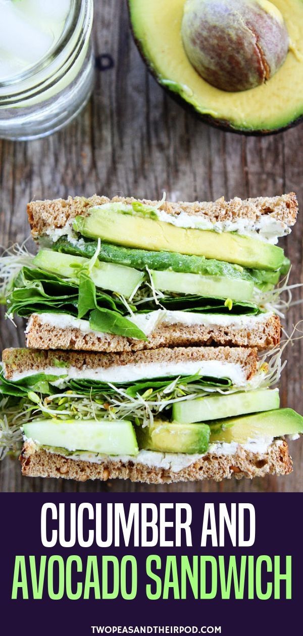 Cucumber and Avocado Sandwich -   15 healthy recipes Lunch simple ideas
