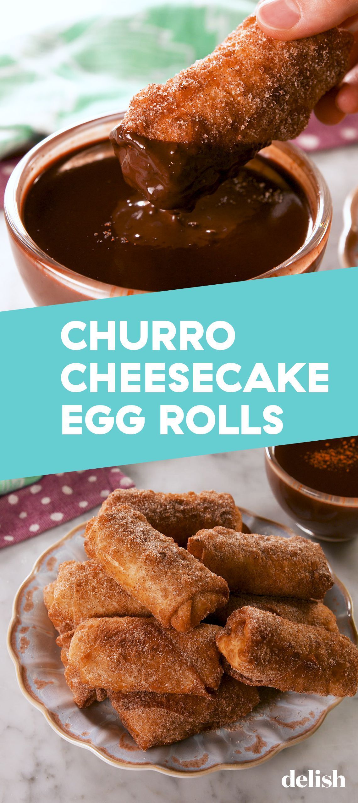 Churro Cheesecake Egg Rolls -   16 desserts Cheesecake treats ideas