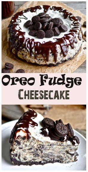 BEST Oreo Fudge Cheesecake -   16 desserts Cheesecake treats ideas