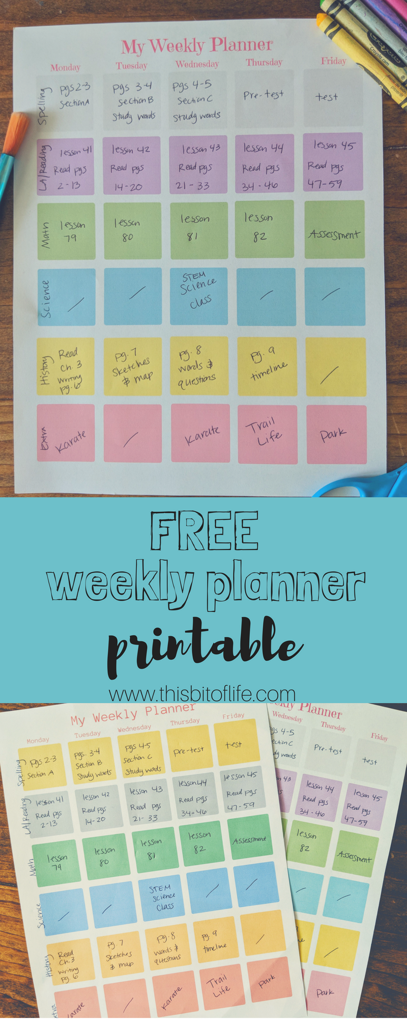 Free Weekly Planner Printable -   16 fitness Design free printable ideas