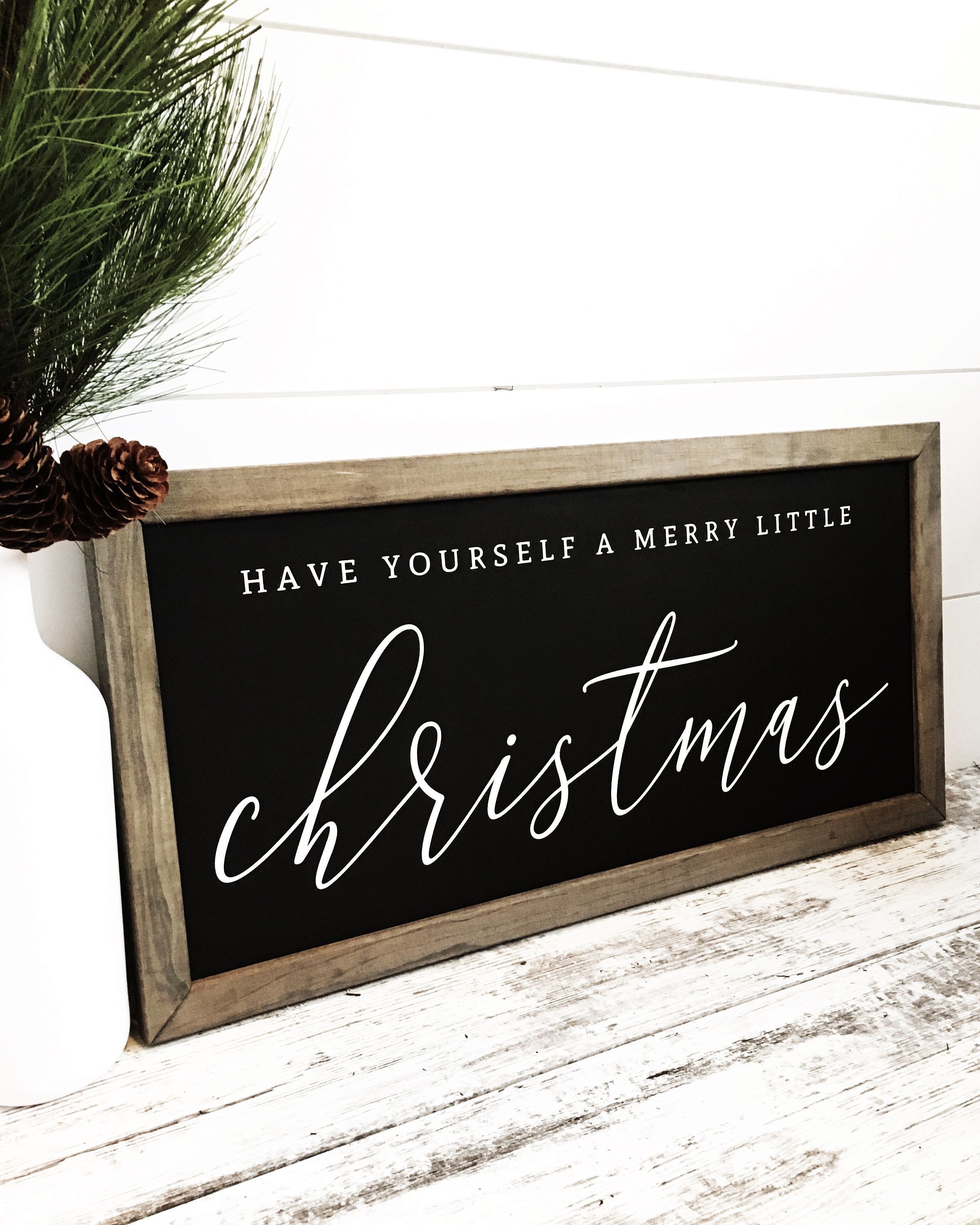 Have Yourself a Merry Little Christmas, Merry Christmas Sign, Wood Christmas Signs, Farmhouse Holiday Wall Decor -   16 holiday Signs vinyls ideas