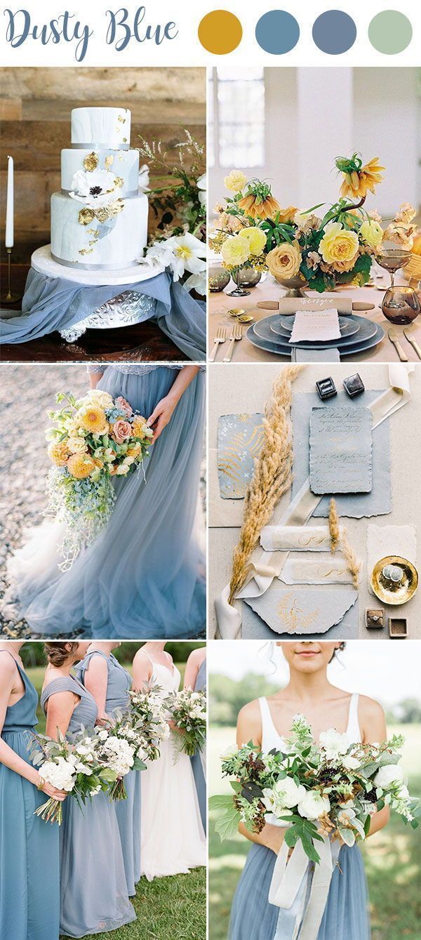 9 Ultimate Dusty Blue Color Combinations for Wedding -   16 wedding Summer colour palettes ideas