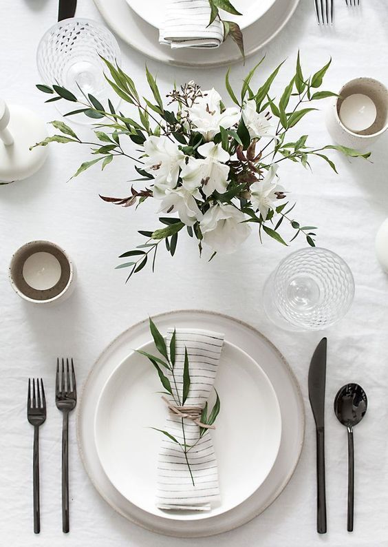 Table de F?tes express et petit budget : la blanc valeur s?re -   16 wedding Table white ideas