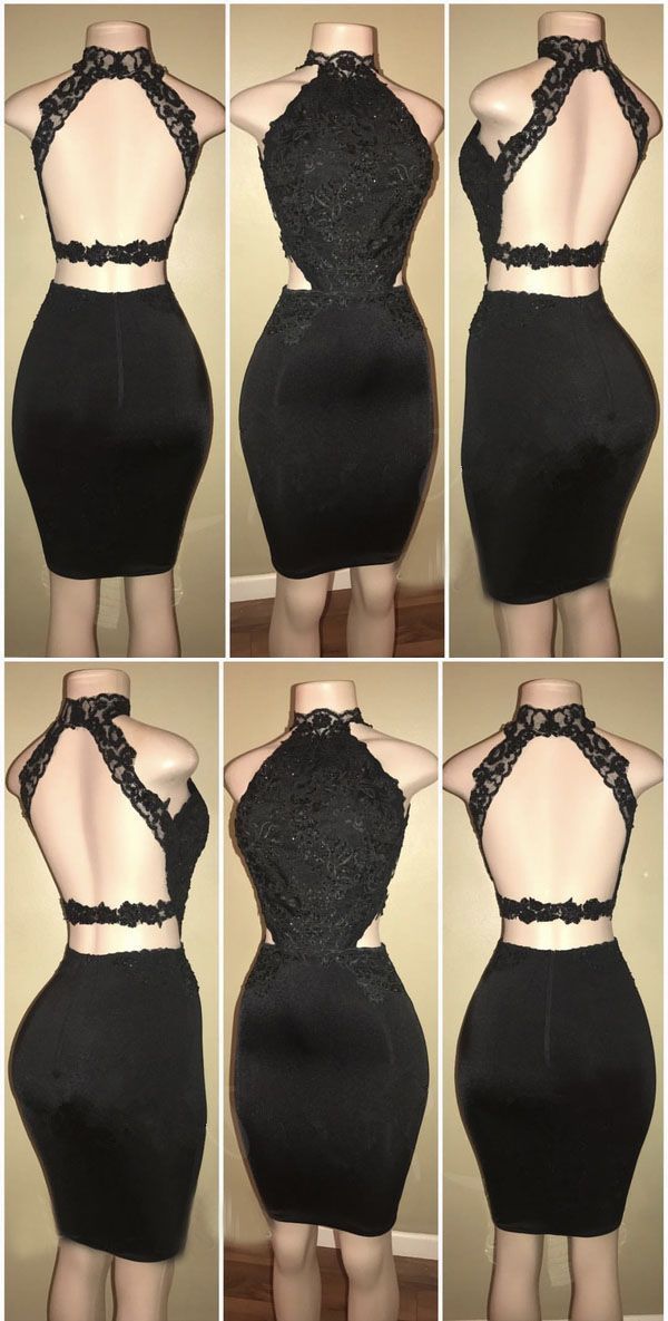 Black Lace Short Prom Dress, Tight Sexy Homecoming Dresses OKD79 -   17 hoco dress Tight ideas