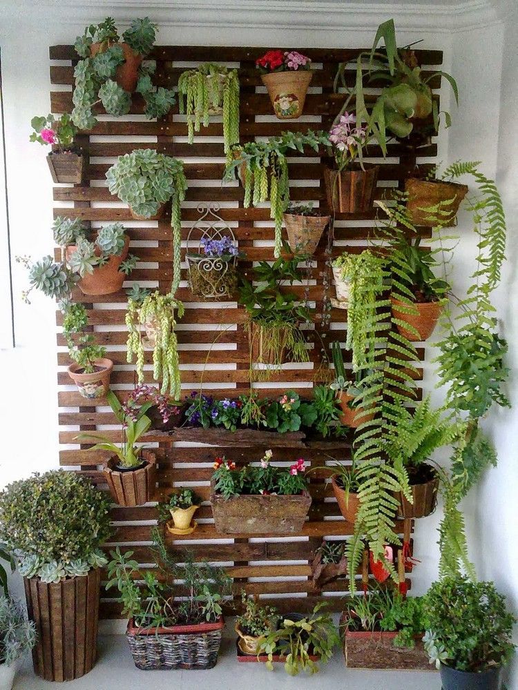 Charming Pallet Wall Planters -   17 plants design on wall ideas