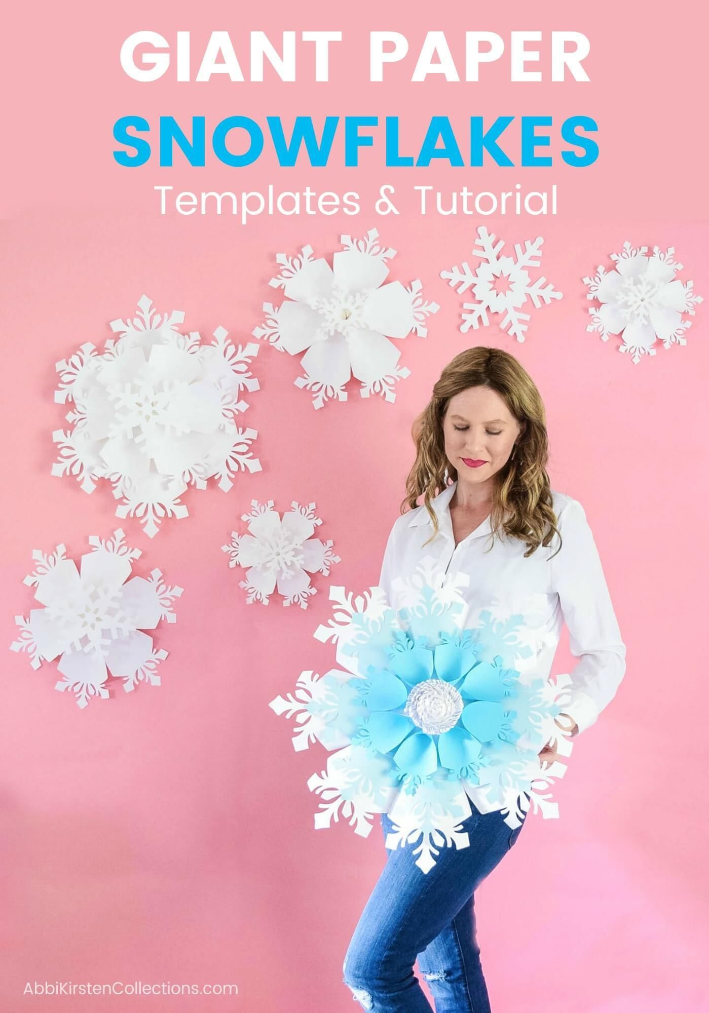 Paper Snowflake Tutorial: Easy DIY Giant Snowflake Template -   18 room decor Christmas paper snowflakes ideas