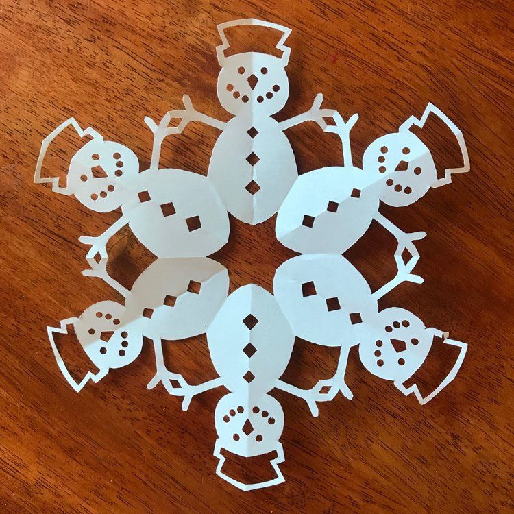 How to make a snowman paper snowflake -   18 room decor Christmas paper snowflakes ideas