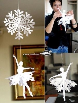 18 room decor Christmas paper snowflakes ideas