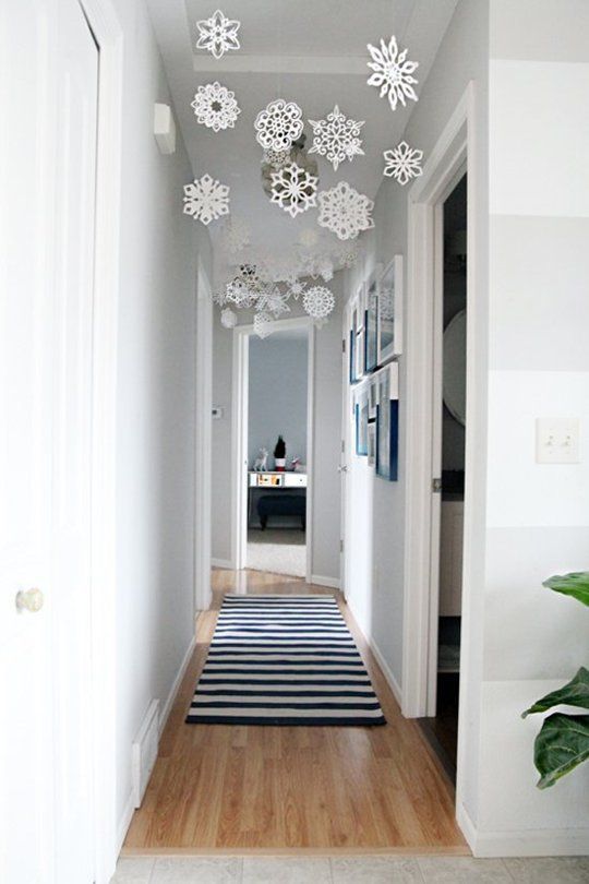18 room decor Christmas paper snowflakes ideas