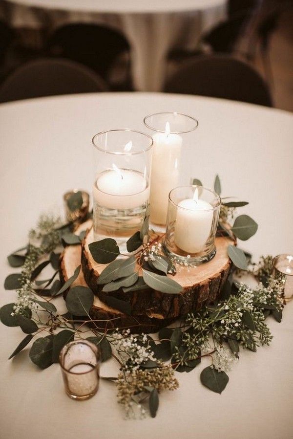 20 Budget Friendly Simple Wedding Centerpiece Ideas with Candles -   18 wedding Rustic party ideas