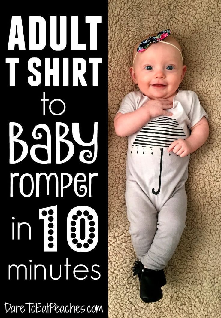 DIY: Adult T-Shirt to Baby Romper in 10 Minutes -   19 DIY Clothes Projects lace ideas
