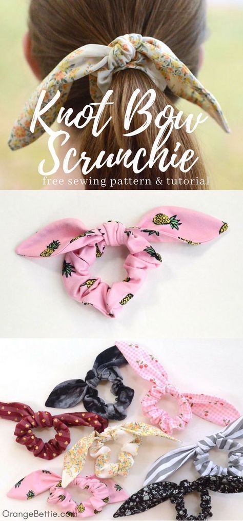 tutorial: Knot bow scrunchie, with pattern -   19 DIY Clothes Projects lace ideas