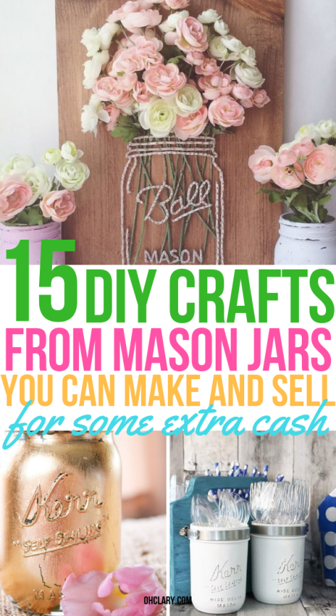 15 DIY Mason Jar Crafts To Sell For Extra Cash That You Need To Know About -   19 diy projects Wedding tutorials ideas
