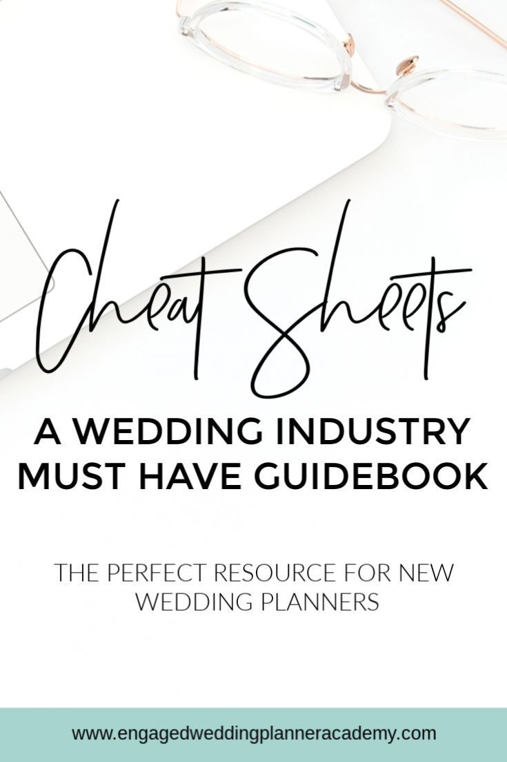 Cheat Sheets -   19 wedding Planner business ideas