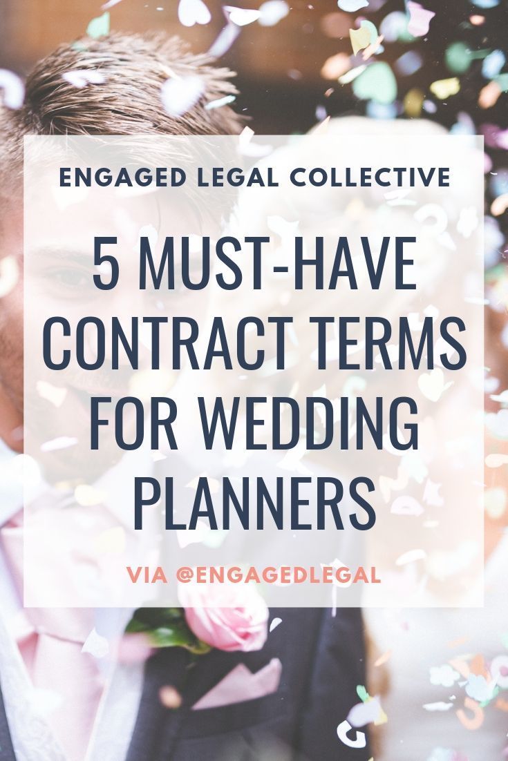 5 Must-Have Wedding Planner Contract Terms -   19 wedding Planner business ideas