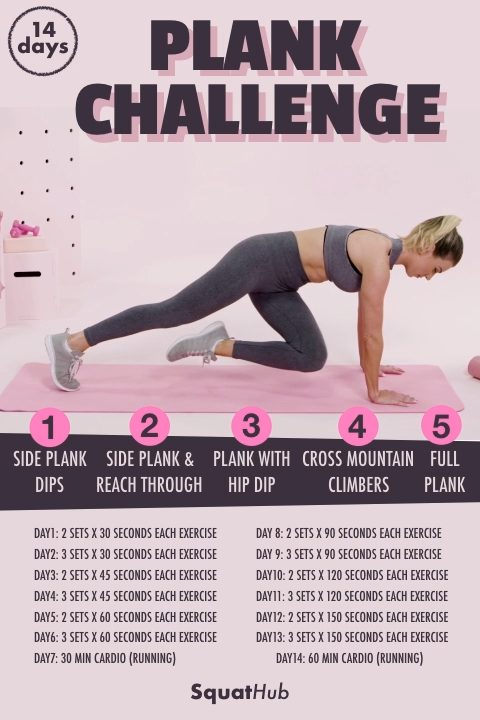 14-Day Plank Challenge -   20 diet Challenge videos ideas