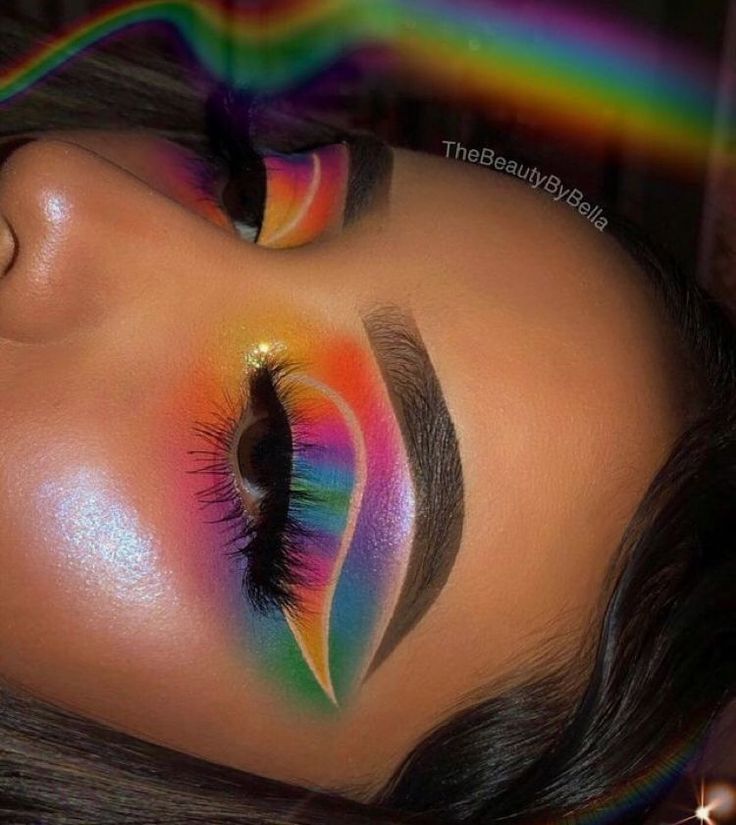 48 Pretty Rainbow Makeup Ideas -   8 rainbow makeup Easy ideas