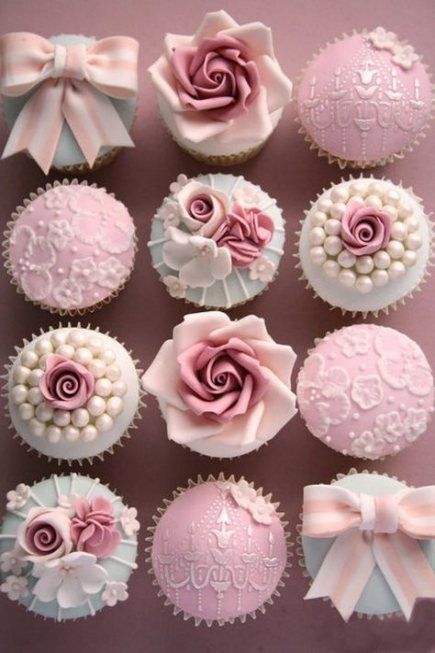 68+ ideas cupcakes fondant vintage pink for 2019 -   10 cup cake Pink ideas