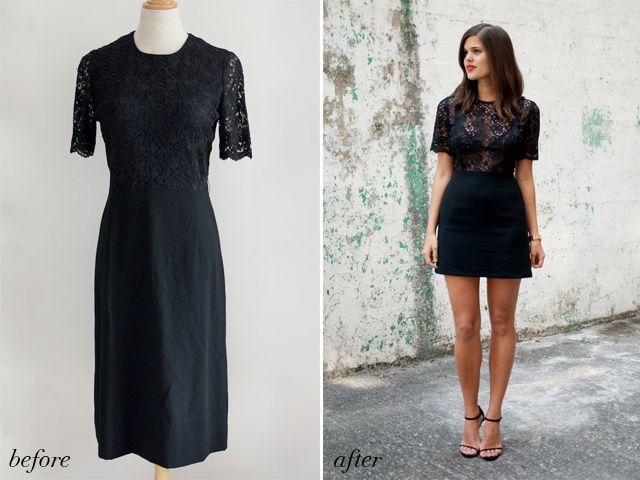 BEFORE AFTER DIY LACE DRESS -   10 DIY Clothes Reconstruction awesome ideas