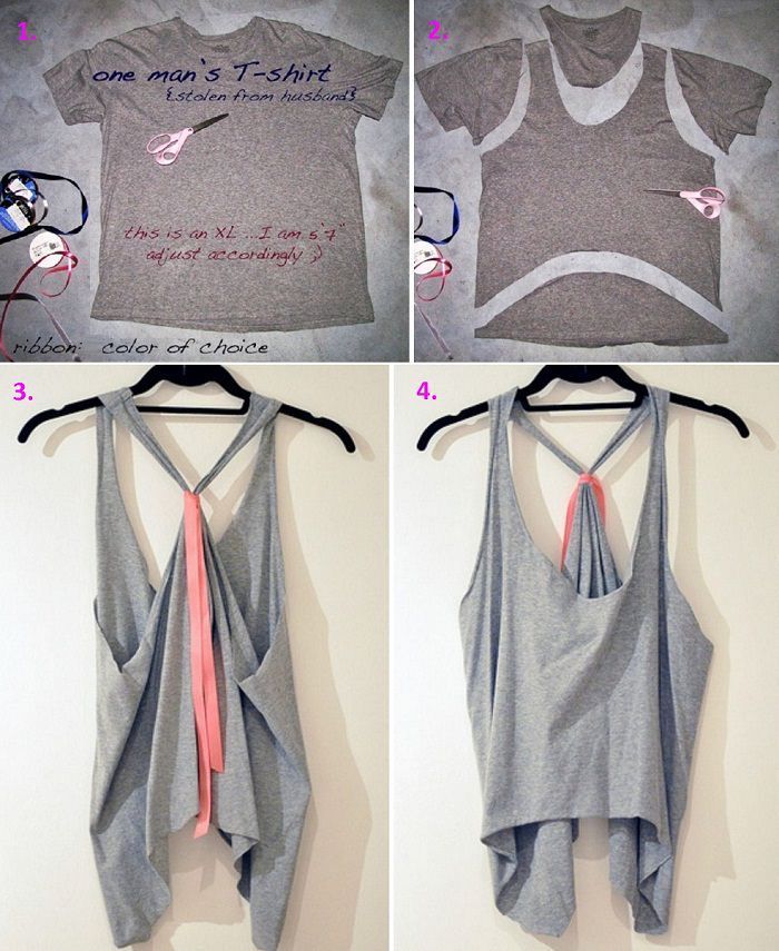 37 Awesomely Easy No-Sew DIY Clothing Hacks -   10 DIY Clothes Reconstruction awesome ideas