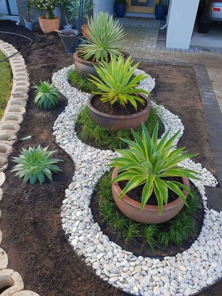 40 Beautiful Gravel Garden Design Ideas To Make Your Home More Awesome -   10 garden design Rock yard landscaping ideas