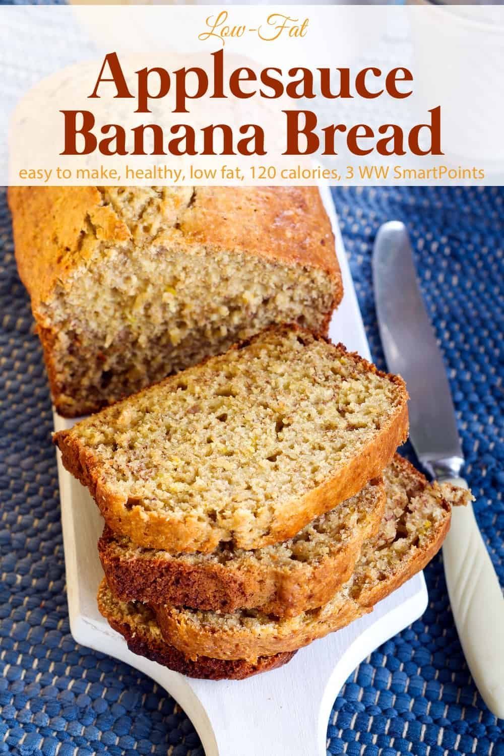 Low-Fat Applesauce Banana Bread -   10 healthy recipes Simple banana bread ideas