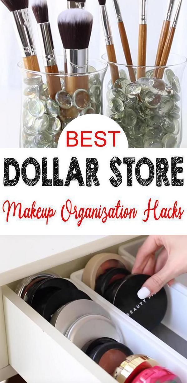 10 Dollar Store Makeup Organization Hacks That Are Borderline Genius -   10 makeup Organization drawer ideas